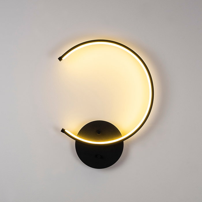 Opviq Moon - 13328 Lámpara de pared negra con LED integral Opviq Moon - 13328 Lámpara de pared negra con LED integral